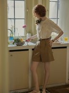Victorian Lace Embroidered Cotton Blouse
