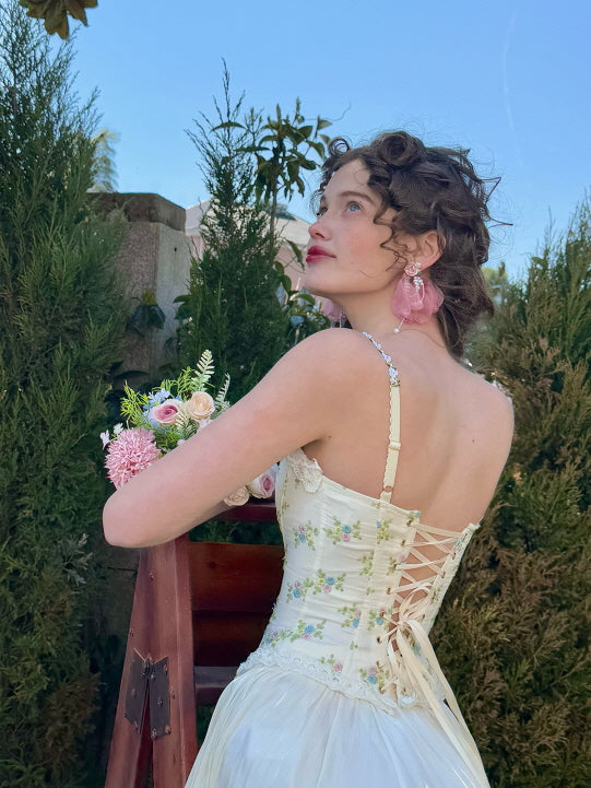 Floral Embroidered Garden Corset