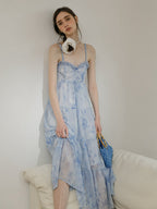 Liora's Forest Blue Summer Dress