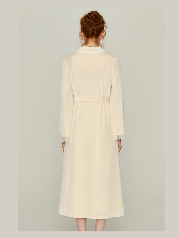 Ivory Whisper Lace Nightgown & Robe