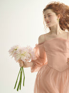 Enchanted Blush Off-Shoulder Gown
