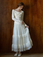 Elegant Rose Ivory Draped Top