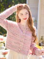 Cozy Dreamy Pink Knit Cardigan