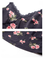 Midnight Rose Lace Trim Dress