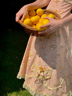 Whimsical Oil Painting Cottage Dress