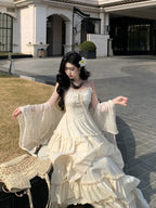 Ethereal Ivory Tiered Maxi Dress