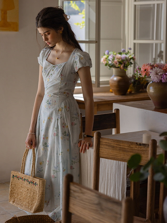 Whispering Blossoms Cotton Dress