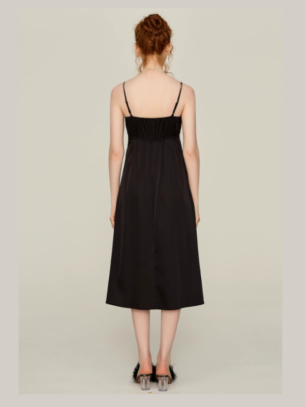 Midnight Lace Slip Nightgown & Faux Fur Trim Robe