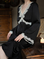 Midnight Poem Noir Lace Nightgown