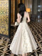 Ethereal Butterfly Embroidered Jacquard Dress