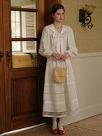 Victorian Bow-Tie Cotton Blouse