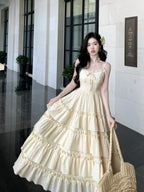 Ethereal Ivory Tiered Maxi Dress