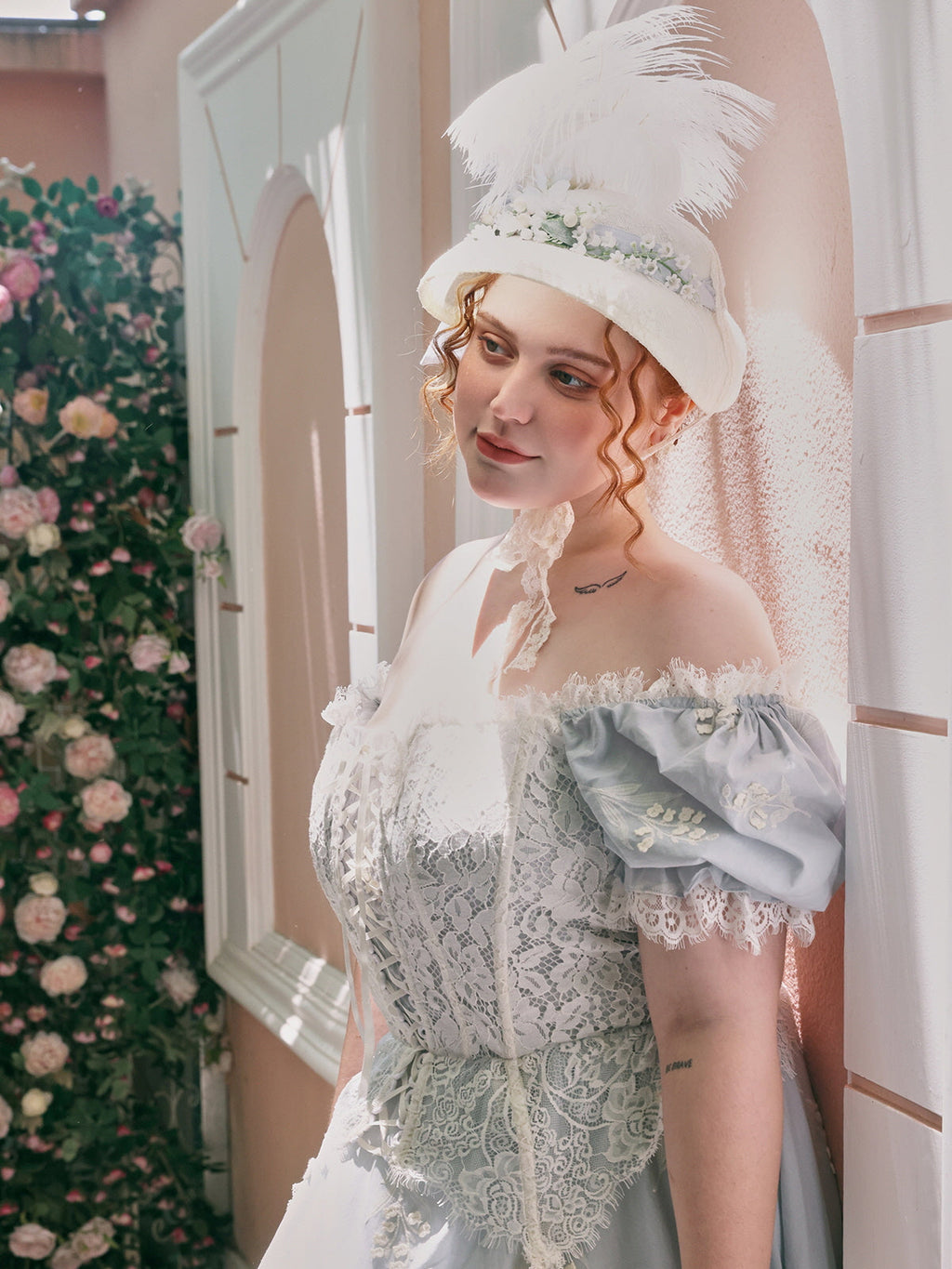 Regency Garden Lace Corset Dress