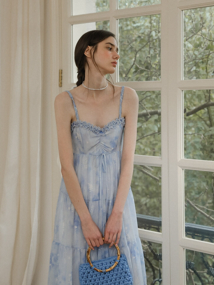 Liora's Forest Blue Summer Dress