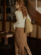 Vintage-Inspired Floral Lace Skirt