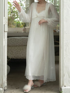 Ruffle-Trimmed Fairytale Nightgown Set