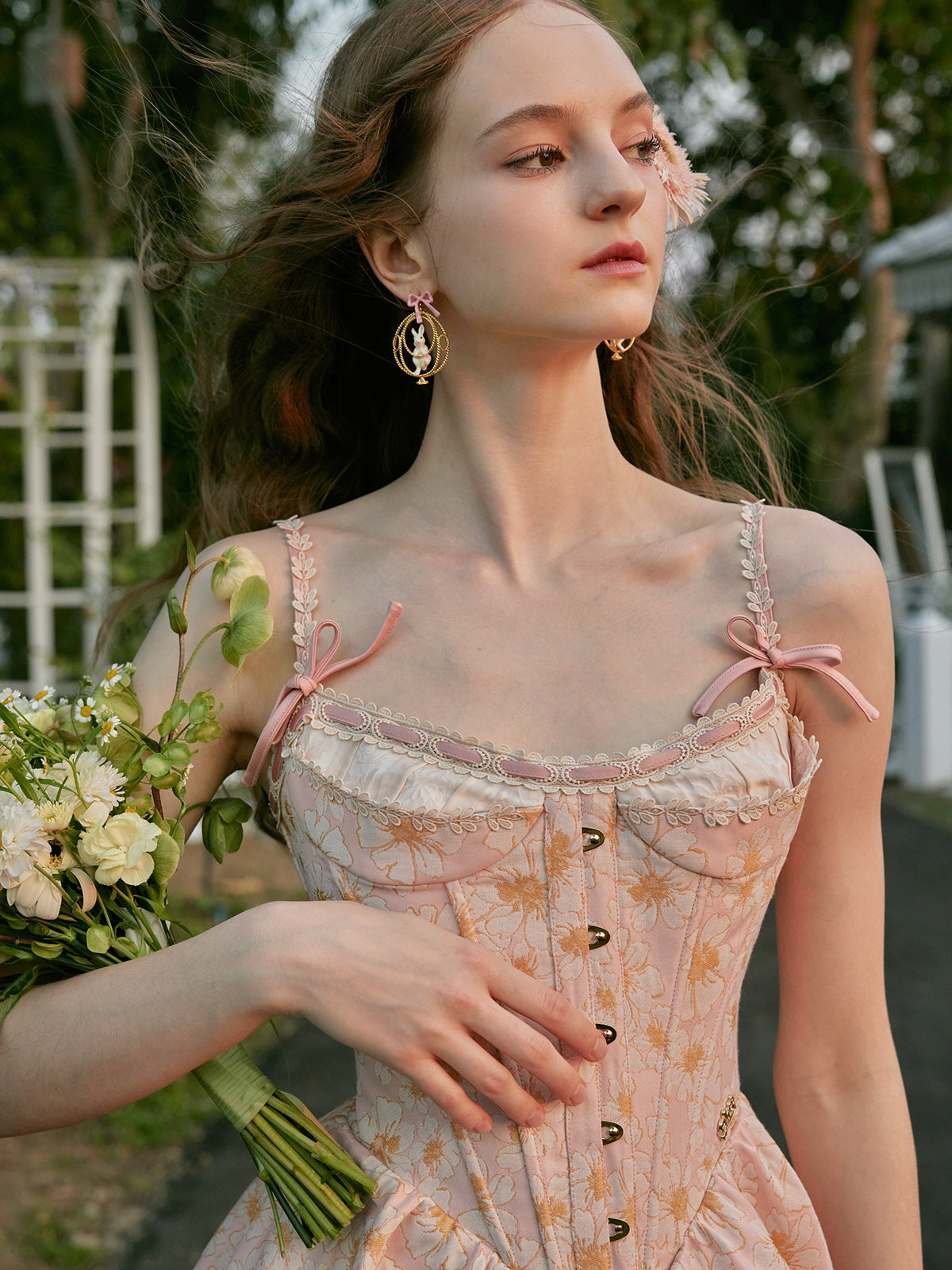 Blooming Garden Corset Mini Dress