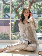 Vintage Floral Cotton Loungewear Set