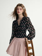 Midnight Rose Vintage Blouse