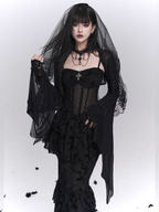 Gothic Tiered Lace Corset Dress