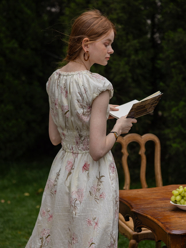 Enchanted Floral Garden Cottage Dress