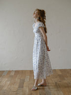 Blue Forest Floral Corset Dress