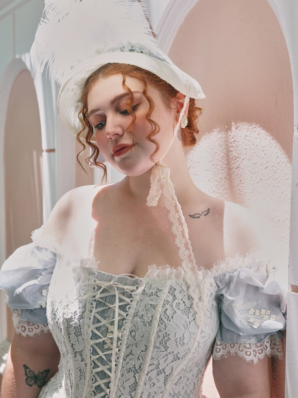 Regency Garden Lace Corset Dress