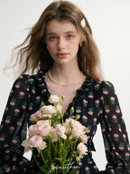 Midnight Rose Vintage Blouse
