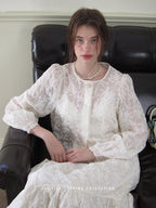 Vintage Floral Embroidered Top & Skirt