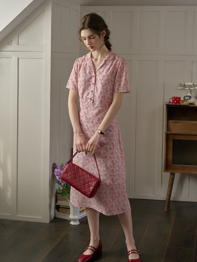 Blossom Collar Day Dress