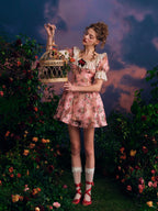 Vintage Rose Lace Frill Dress