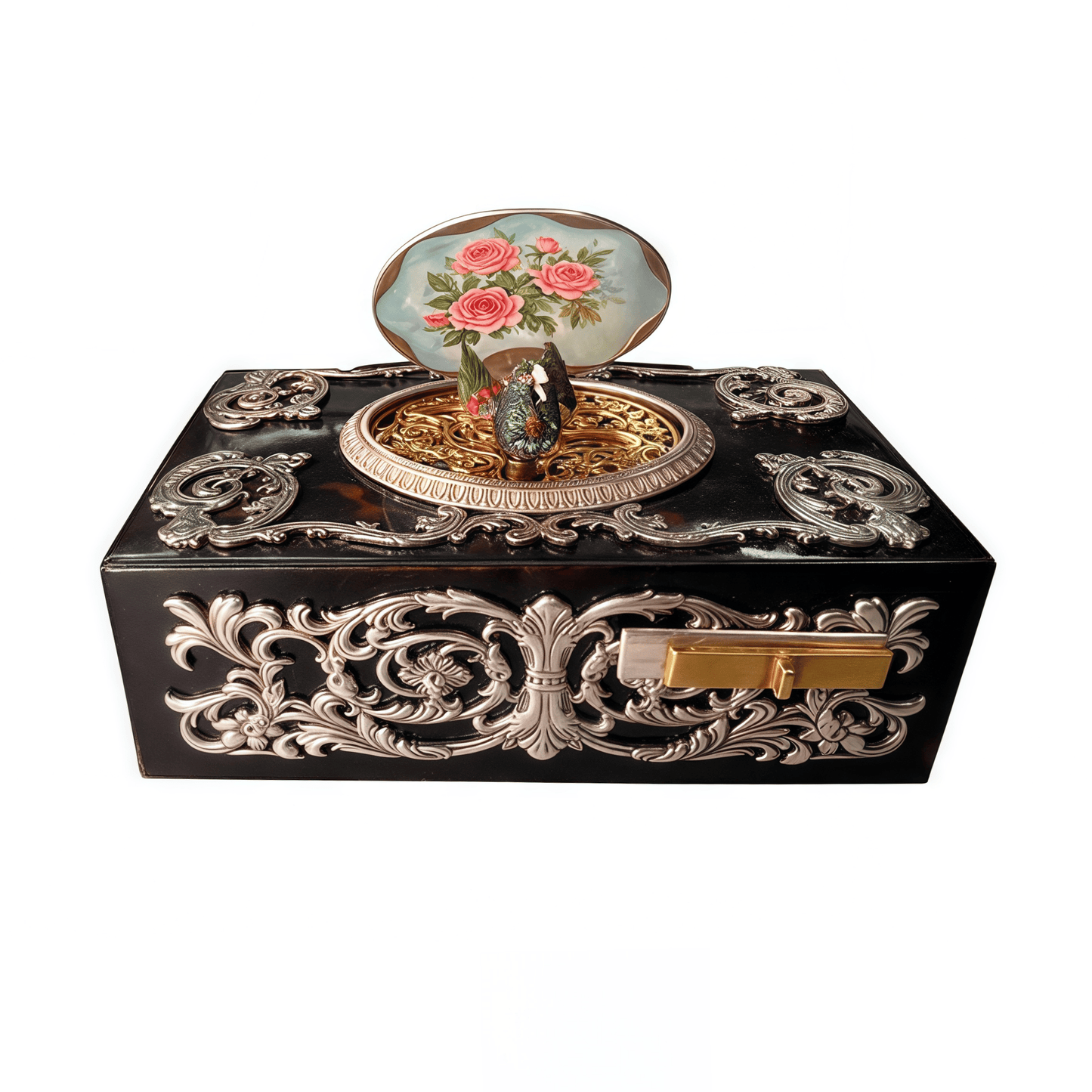 European Three-dimensional Embossed Bird Music Box