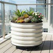 YoYoBloom 24" Round Rolling Base For Metal Raised Garden Bed | Mobile Support & Soil-Proof & Indoor Ready image 3