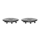 24in Round Base With Wheel Twin Pack