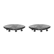 YoYoBloom 24" Round Rolling Base For Metal Raised Garden Bed | Mobile Support & Soil-Proof & Indoor Ready image 6