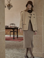 Classic Tweed High-Waist Skirt