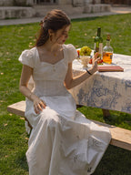 Whimsical Garden Cotton Embroidered Dress