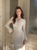Vintage Lace Bell Sleeve Dress