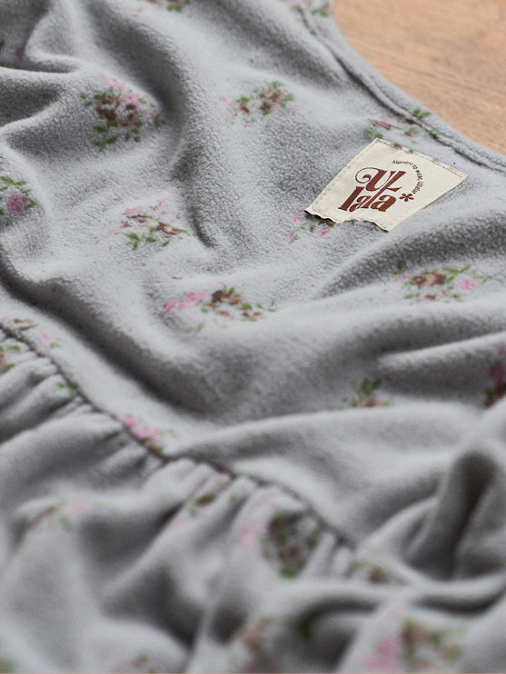 Fleece Rosebud Pajama Set