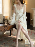 Princess Rose Lace Lounge Gown Set