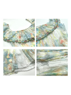 Pastel Garden Off-Shoulder Lace Dress