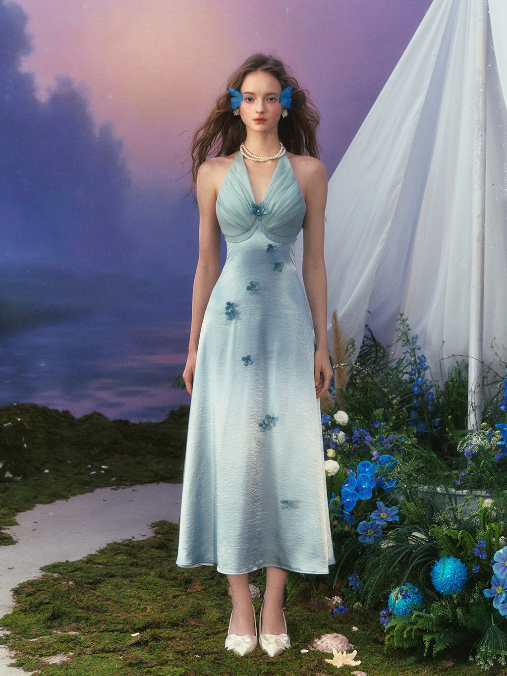 Butterfly Princess Dreamy Halter Dress