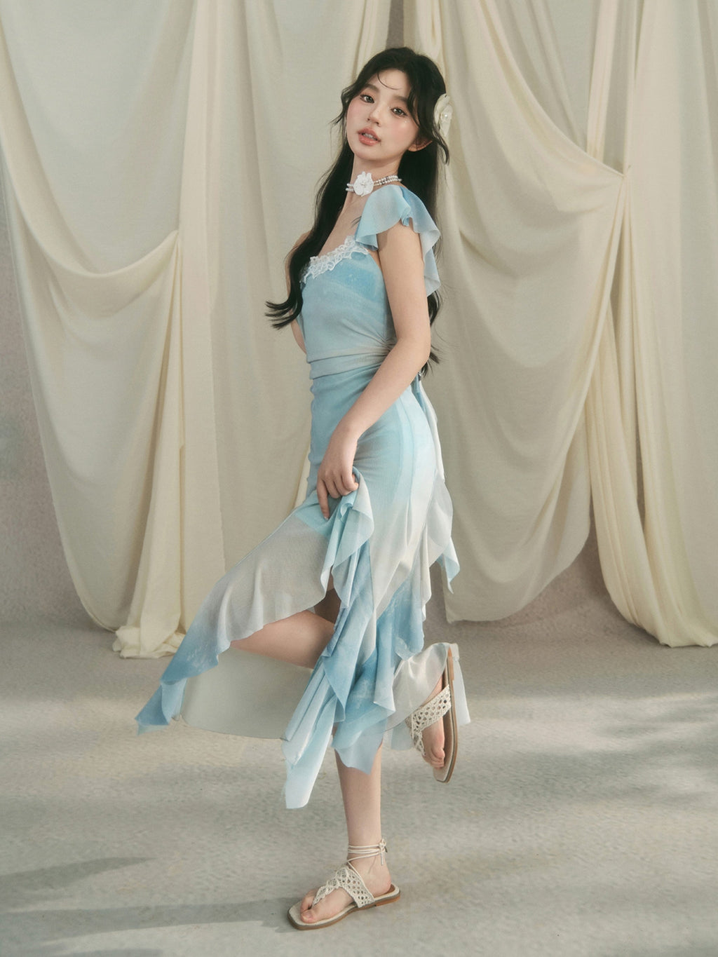 Celestial Blue Fairycore Dress