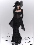 Gothic Tiered Lace Corset Dress