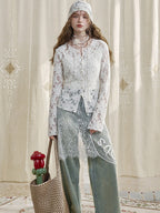 Ivory Whisper Lace Knit Cardigan