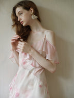 Watercolor Ruffle Fairy Slip Dress