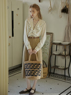Timeless Ruffle Edge Vintage Blouse
