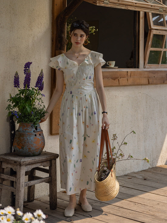 Floral Meadow Cotton Dress