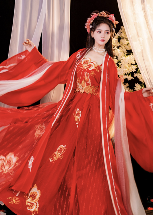 The Tang Dynasty Wedding, Bridal Gown, Blooming Lotus