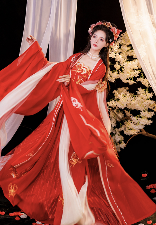 The Tang Dynasty Wedding, Bridal Gown, Blooming Lotus